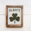 Slainte and Shamrock Wood Sign