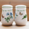 Vintage Salt and Pepper Shaker Set "Garden Bloom" Flowers Butterflies from Studio Nova by Mikasa