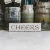 Cheers Wood Block Mini Sign |Bar Decor | Tiered Tray, Desk or Shelf | 5.5 inches x 1.5 inches - Image 6