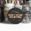 Don't Stop Believing Mini Wood Sign | Good Vibes | Shooting Star | Stars | Circle Wood Sign | One Sign - Image 3