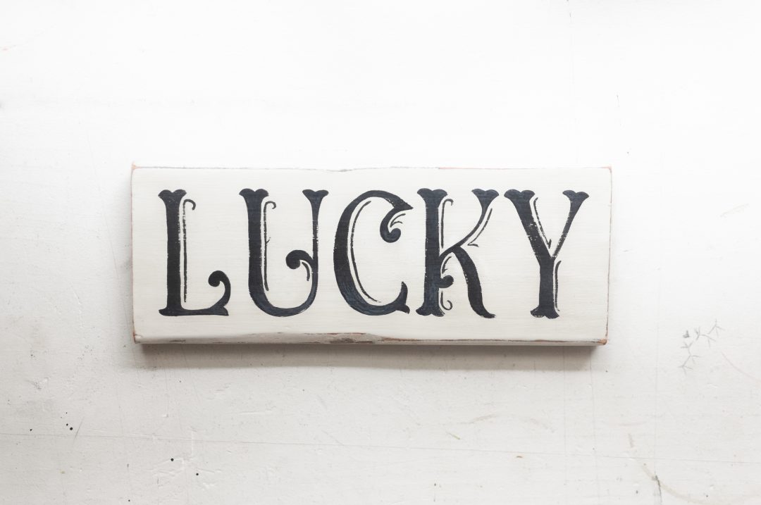 Lucky Reclaimed Wood Sign Wall Art - Image 2