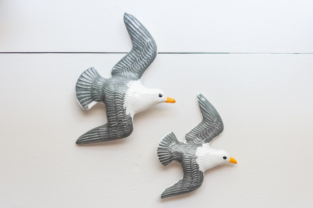 Vintage Ceramic Seagull Wall Hangings