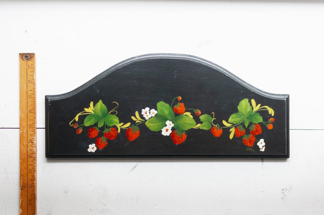 Vintage Hand-painted 1978 Strawberry Folk Wall Plaque - Image 4