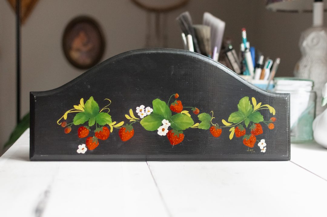 Vintage Hand-painted 1978 Strawberry Folk Wall Plaque - Image 5